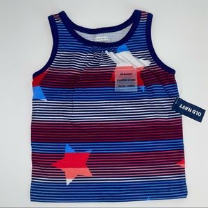 Old Navy Red, White & Blue Striped Tank Top, Size 18-